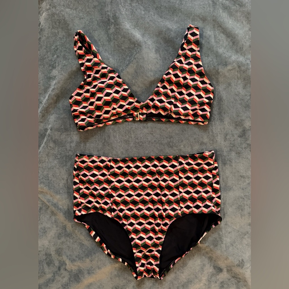 Modcloth Retri Geometric Bikini - MIXED SIZES L and XL